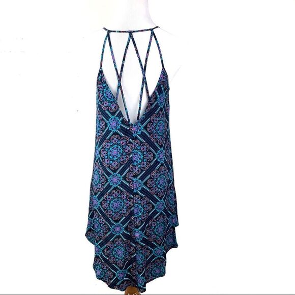 ASTR Green 1970’s Floral Geo Print Dress Size Small - Picture 4 of 8